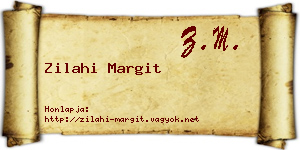 Zilahi Margit névjegykártya